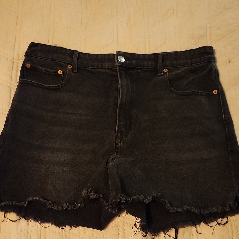 Black Denim Women's Shorts